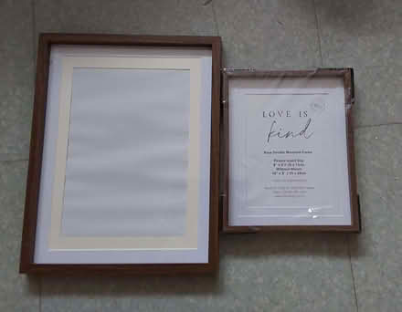 Photo of free Two dark wood picture frames (Wybourn S2) #1