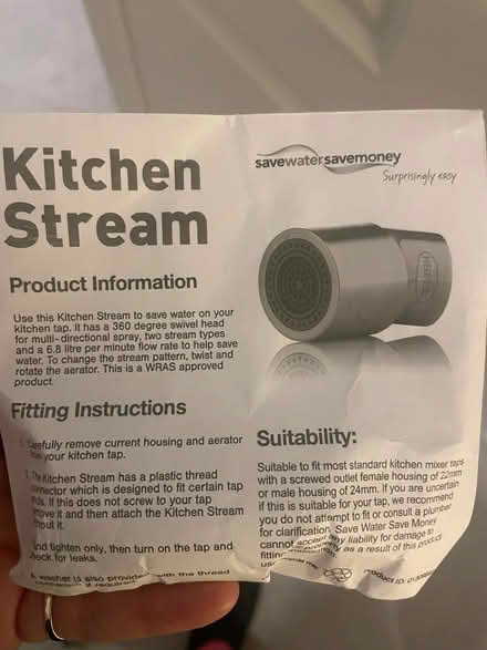 Photo of free Kitchen tap stream chrome (Cookham Rise SL6) #1
