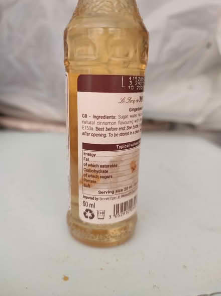 Photo of free Monin gingerbread syrup 50ml (WD23 Bushey) #2