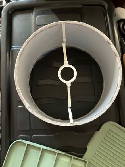 Photo of free grey “velvet” lampshade (Castle, CW8) #2