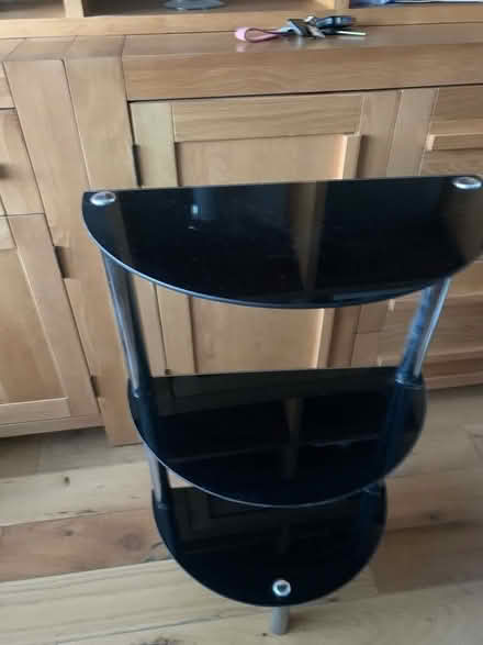 Photo of free Black glass and chrome unit (Nantgarw CF83) #1