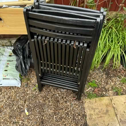 Photo of free 4 foldable black ikea chairs (North Kensington W10) #1