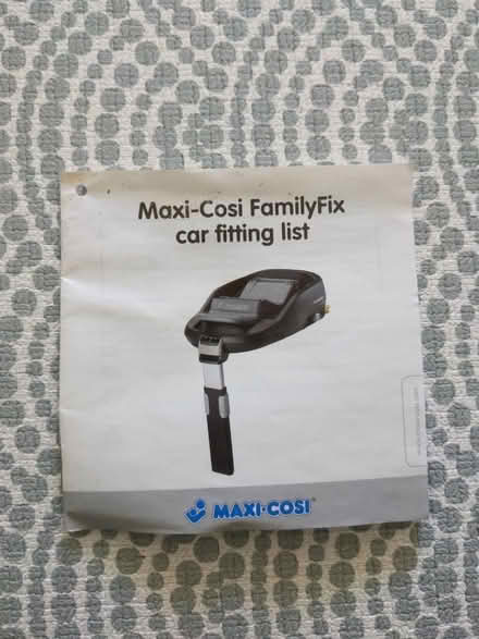 Photo of free Maxi Cosi family fix car seat base (CR5, Old Coulsdon) #3