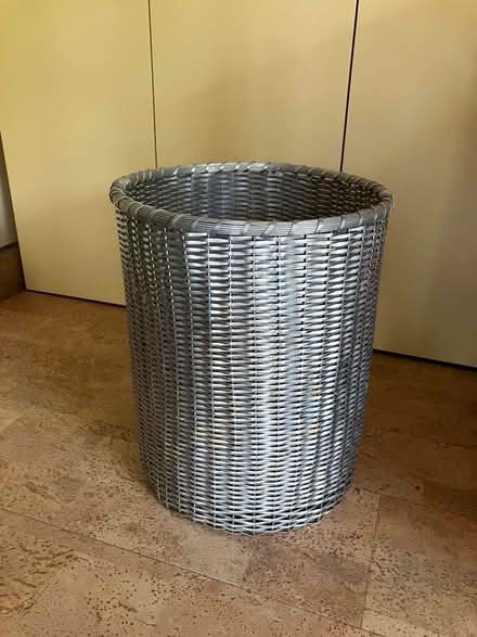 Photo of free Silver coloured waste basket (Wargrave RG10) #1