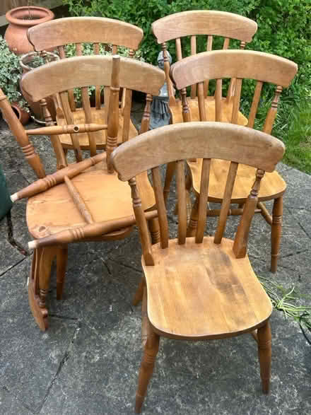 Photo of free 6 solid wood chairs (KT3) #3