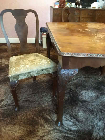 Photo of free Solid Walnut Extendable Dining Table + 4 Matching Chairs (Black Dam RG21) #1