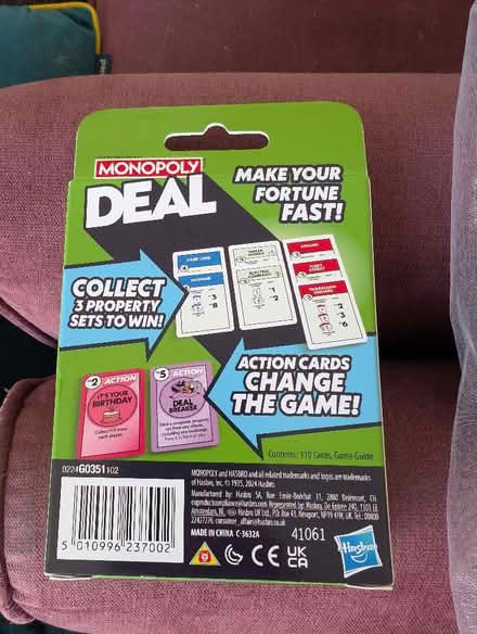 Photo of free Monopoly deal card game (Crewe CW1) #2