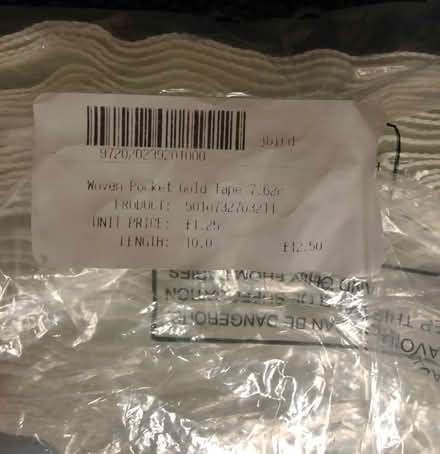 Photo of free Curtain woven pocket tape (BS23) #2