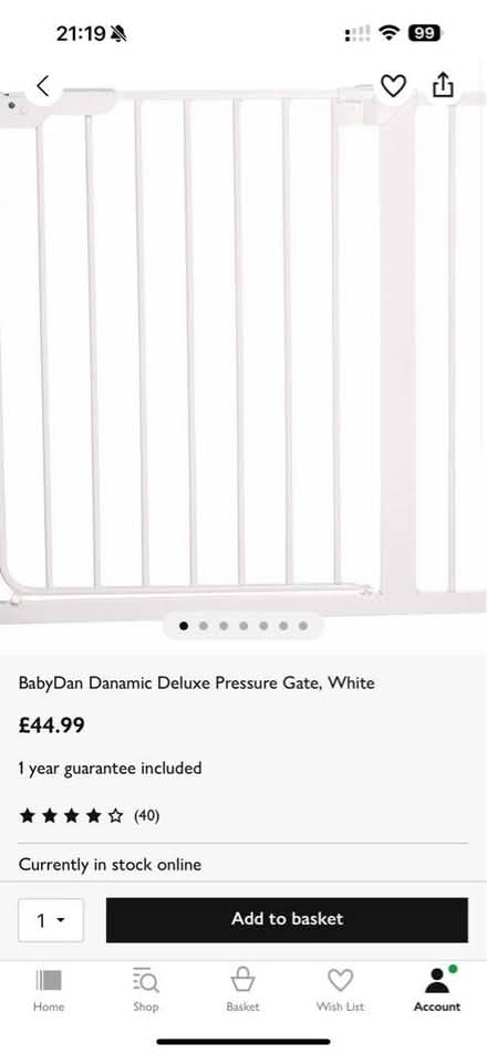 Photo of free BabyDan baby gate (Ravenscourt Park W4) #1