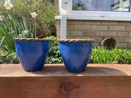 Photo of free Two small outside glazed pots (CM2 6. Chelmer Village) #1