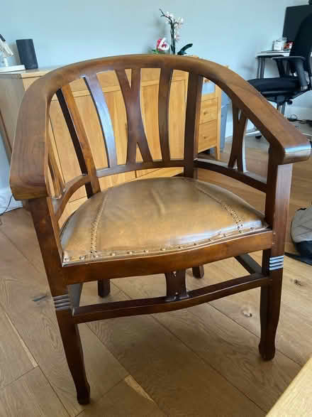 Photo of free Pair of wooden tub chairs (Little Chalfont HP6) #1