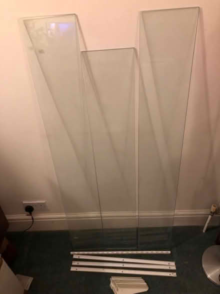 Photo of free Set of three glass shelves (Combe Down) #2