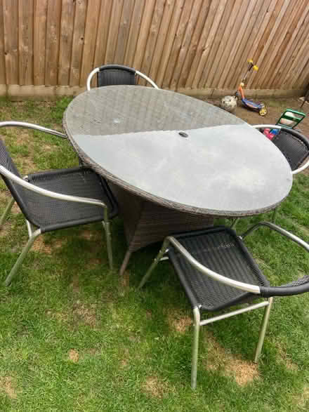 Photo of free Garden table and chairs (Sn7 8fz) #1