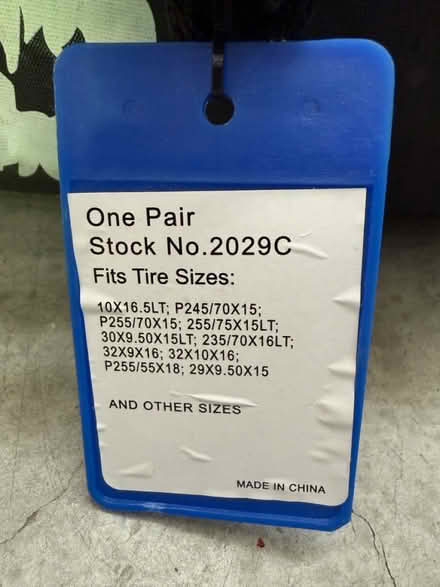 Photo of free Tire Chains for SUV (Novato (Hamilton)) #2