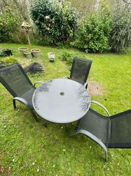Photo of free Garden table and 3 chairs (Cyncoed, CF23) #1