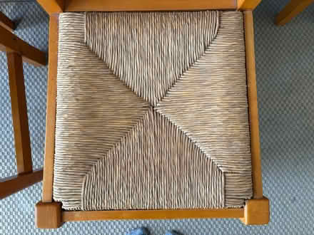 Photo of free 6 dining chairs with rush seats (Starkholmes DE4) #2