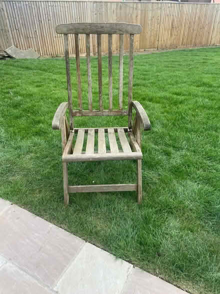 Photo of free 6 wooden garden chairs (Linton CB21) #1