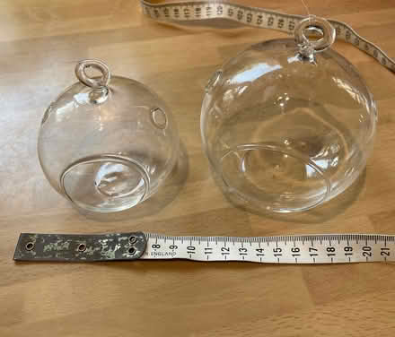 Photo of free Pair of hanging glass air plant or tea light holders (Caversham RG4) #2