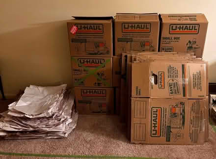 Photo of free U-haul small boxes used once (Farmington Hills, MI) #1