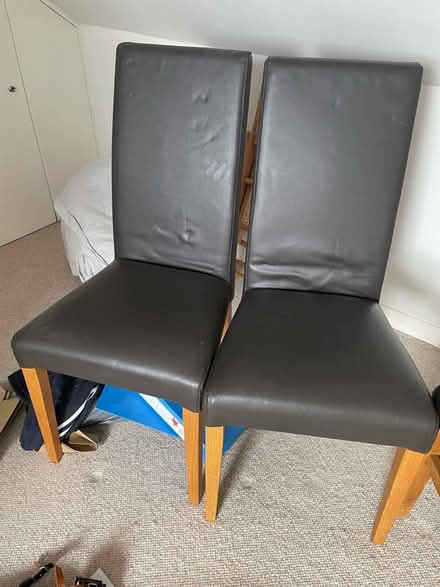 Photo of free 2x faux leather dining chairs (Wallands Park BN7) #2