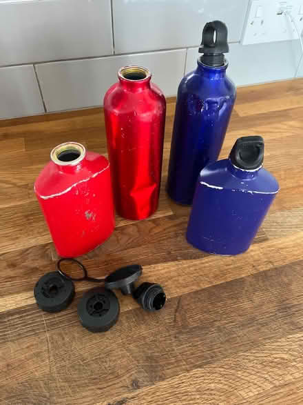Photo of free 4 x metal bottles (Colchester CO3) #1