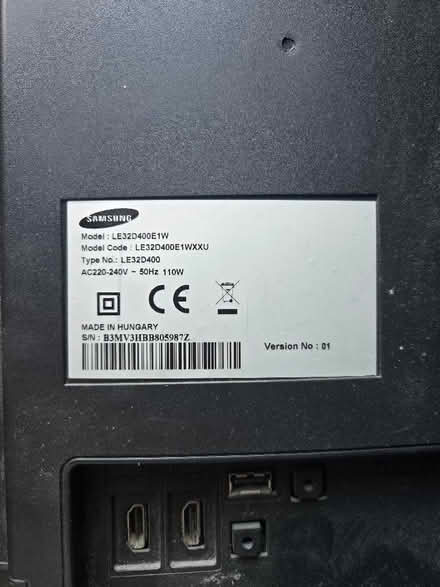 Photo of free 32 inch Samsung TV (NOT SMART) (Bradwell MK13) #2