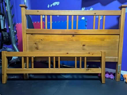 Photo of free Pine queen bed frame (near Fraser and King Edward) #1