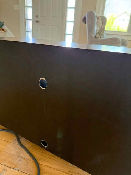 Photo of free Dark Brown Wood TV stand/Storage (Parkville) #4