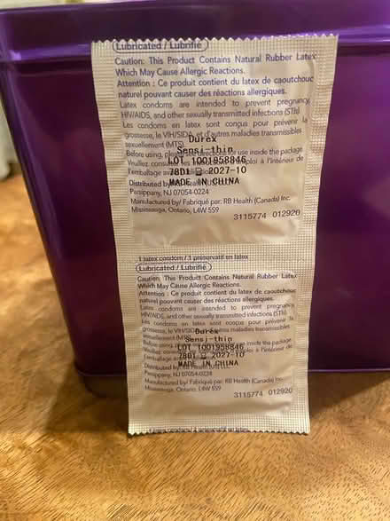 Photo of free Large tin of Durex condoms (Liberty Village) #2