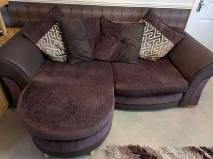 Photo of free Chocolate Brown Sofa (Kidsgrove ST74) #1