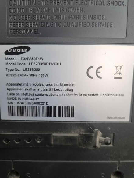 Photo of free 32" Samsung lcd tv "not smart" (Osmaston derby) #3