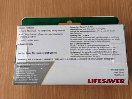 Photo of free Carbon Monoxide alarm (Melbourn) #2