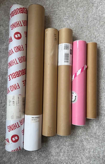 Photo of free 6 cardboard poster postal tubes - various sizes (Hollingbury BN1) #1
