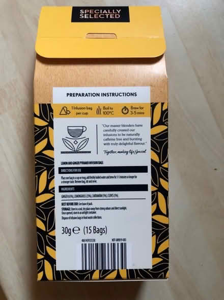 Photo of free Lemon and ginger tea bags (Kempston MK42) #2
