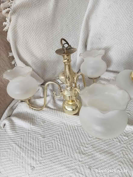 Photo of free 2 gold coloured ceiling lights. (Great Moor SK7) #1