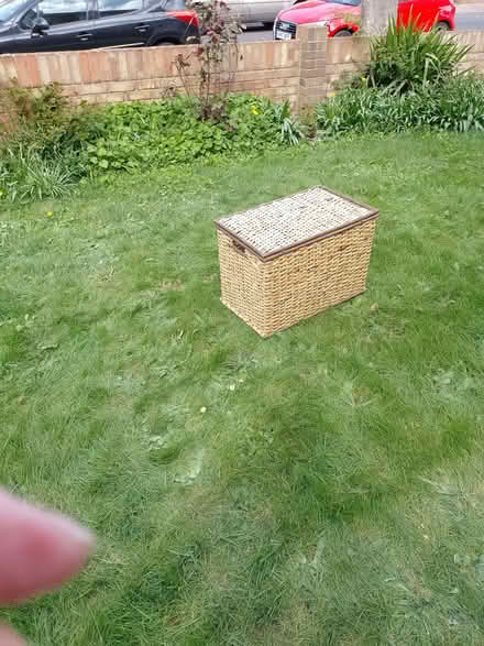Photo of free Lino and Wicker Basket (CT8) #2