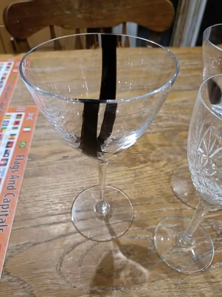 Photo of free 3 large decorative wine glasses (Shirley CR0) #4