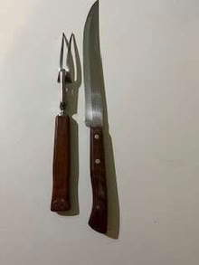 Photo of free Vintage (meat) carving set (Caldecott OX14) #1