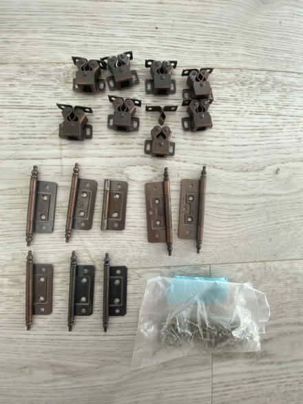 Photo of free Antique Brass hinges & closures (KT14 7HT) #1