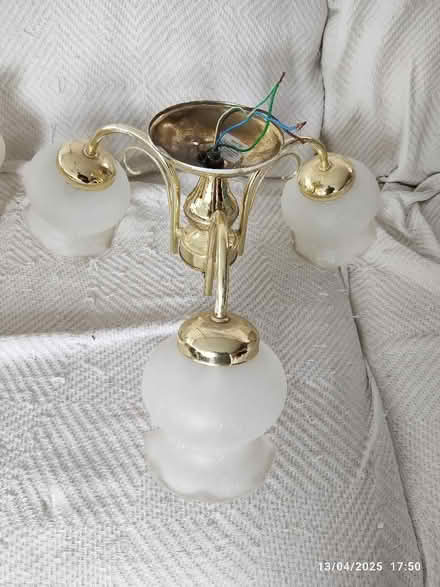 Photo of free 2 gold coloured ceiling lights. (Great Moor SK7) #2