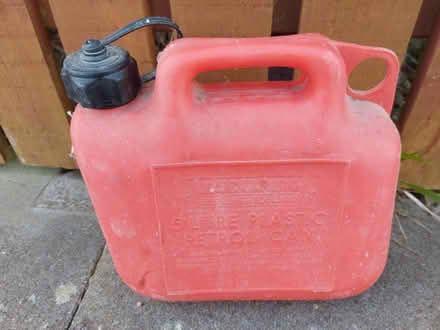 Photo of free 5 litre plastic petrol can (Carreg y Groes LL28) #2
