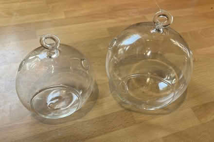 Photo of free Pair of hanging glass air plant or tea light holders (Caversham RG4) #1