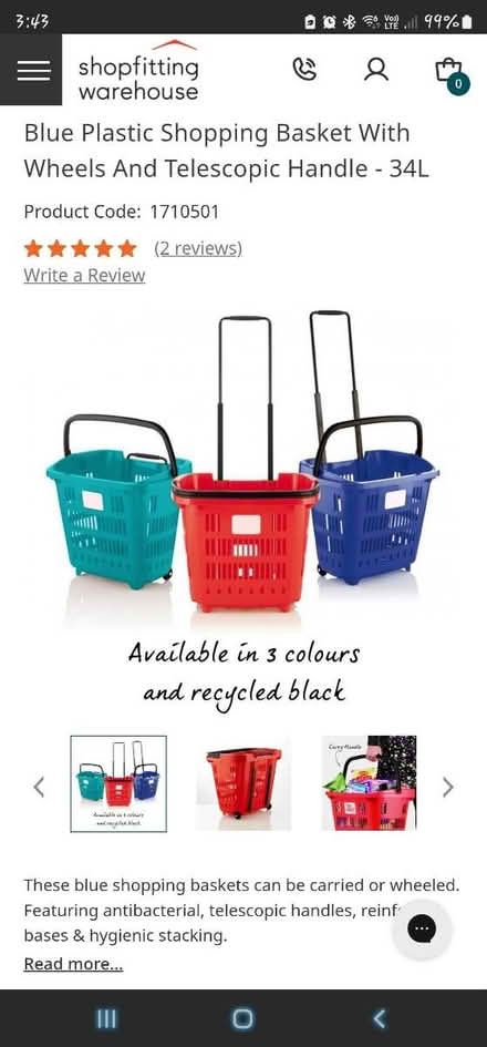 Photo of Basket on wheels (Lincoln LN2) #2