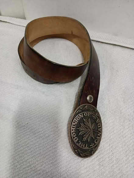 Photo of free leather belt; large brass buckle (Yonge/Sheppard) #1