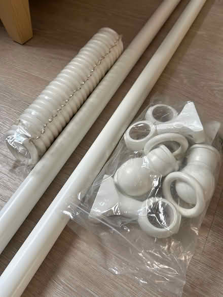 Photo of free White wooden curtain pole (Horsham, Lambs Farm Rd area) #2