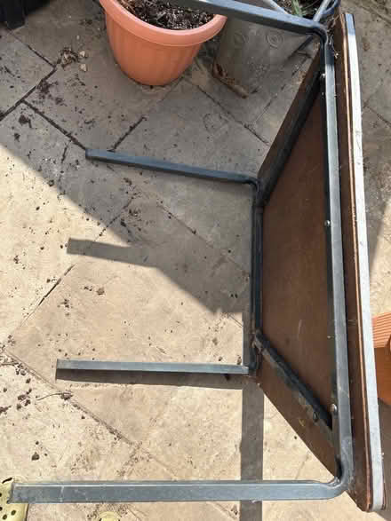 Photo of free 2 school tables trapezium shaped (Heartsease NR7) #3