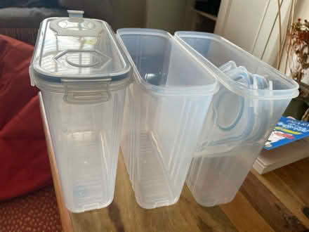 Photo of free 3x plastic cereal containers (Wallands Park BN7) #1