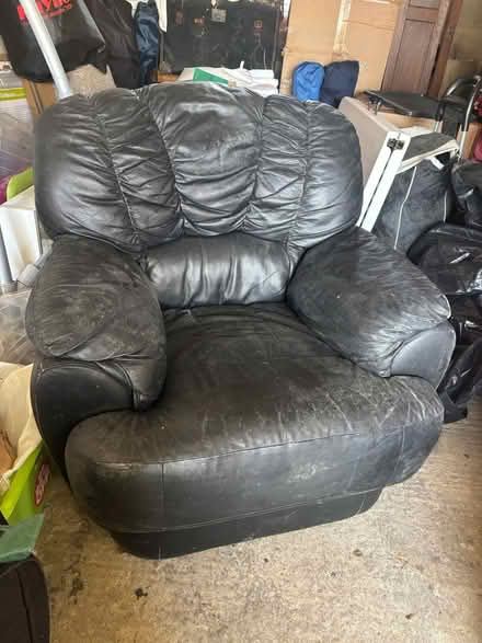 Photo of free Black Leather Armchairs (BA14 9) #1