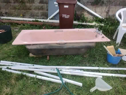 Photo of free Pink cast iron bath (Holywell) #3