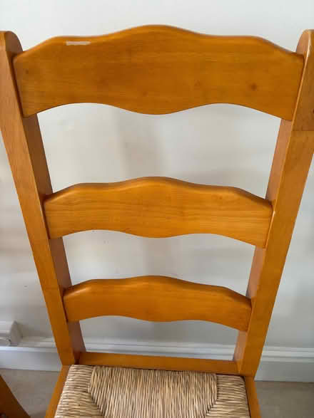 Photo of free 6 dining chairs with rush seats (Starkholmes DE4) #3